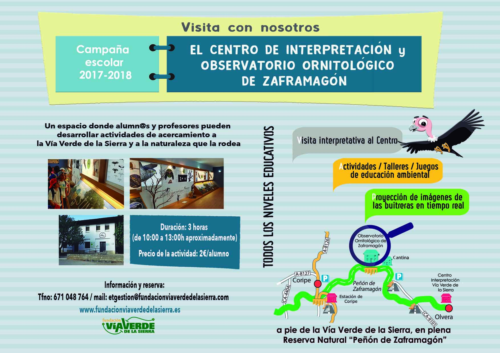 Lanzada la campaña escolar 2017-2018 para visitar los Centros de Interpretación de la Vía Verde de la Sierra 1